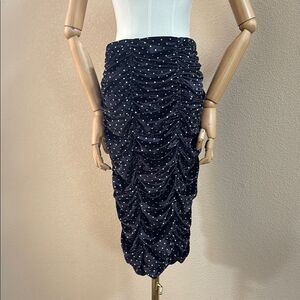 GANNI Black Polka Dot Midi Skirt- Size M (US 8 | DK 38) - NWT